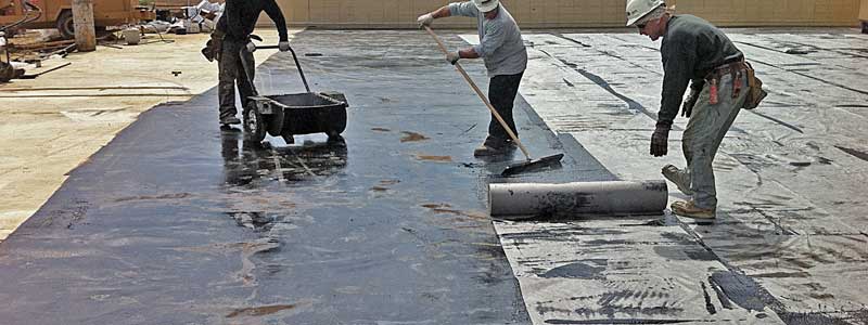 strataseal hr hot rubberized asphalt waterproofing applied under slab