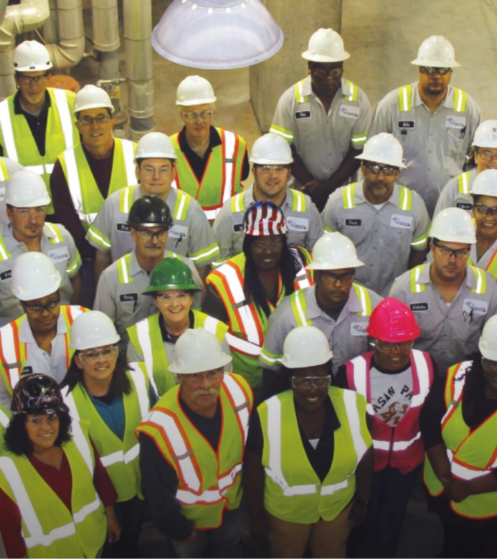 Employees Looking Up